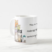 Mug Whimsical My Cute Cat Vidéos de regarder (Devant gauche)
