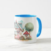 Mug Whimsical Pastel Fairy Tale Cottage Art (Devant droit)