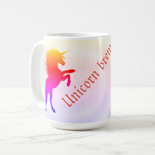 Mug Whimsical Pastel Rainbow Unicorn (Devant gauche)