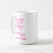 Mug Whimsical Pink Cheers to 50 Years Birthday Classic (Devant gauche)