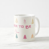 Mug Whimsical Pink & Green Christmas Tree Baby Shower (Devant droit)