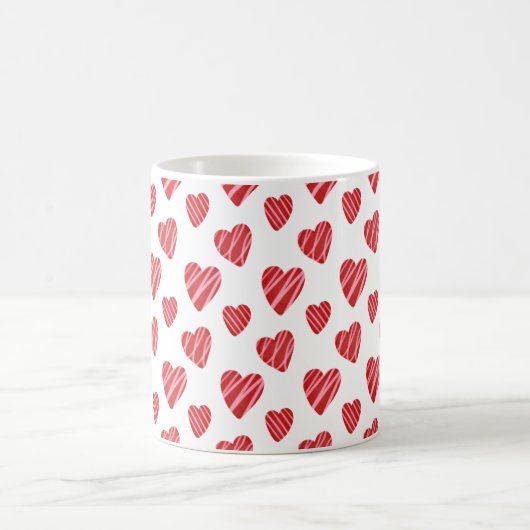 Mug Whimsical Red Hearts Saint Valentin (Centre)