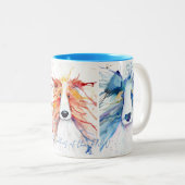Mug Whimsical Scottish Collies (Devant droit)