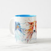 Mug Whimsical Scottish Collies (Devant gauche)
