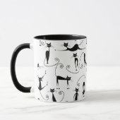 Mug Whimsical Skinny Motif de chat noir (Gauche)