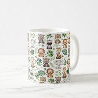 Whimsical Tropical Jungle Safari Animaux sauvages