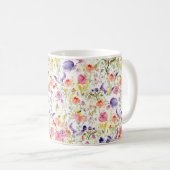 Mug Whimsical Wildflowers | Color d'eau (Devant droit)