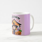 Mug Whimsical Witch Art pour les célébrations Éffrayan (Devant droit)