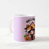 Mug Whimsical Witch Art pour les célébrations Éffrayan (Devant gauche)