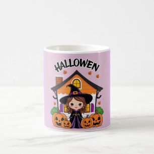Mug Whimsical Witch Art pour les célébrations Éffrayan