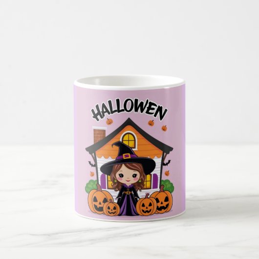 Mug Whimsical Witch Art pour les célébrations Éffrayan (Centre)