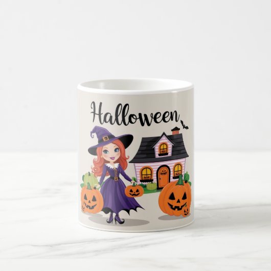 Mug Whimsical Witch Art pour les célébrations Éffrayan (Centre)