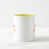 Mug Whimsical Yellow Bumblebee and Quote (Centre)