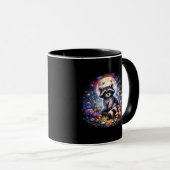 Mug Whimsigoth Raccoon Par Lune, Ventilateur Coloré (Devant droit)