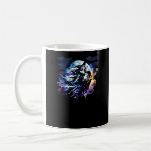 Mug Whimsigoth Sorcière volant au-dessus de la Pleine