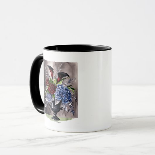 Mug Whimsigothique - Gothique Floral Vase esthétique C (Devant gauche)