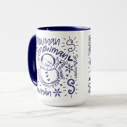 Mug Whimsman Word Art Noël (Devant gauche)