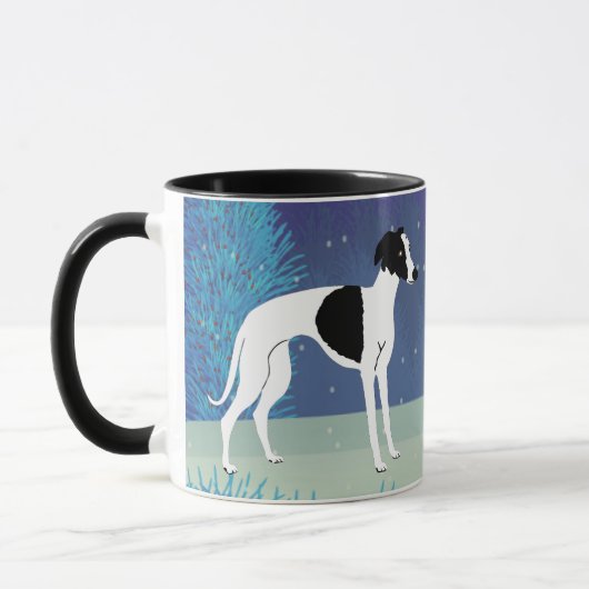Mug Whippet d'hiver  (Gauche)