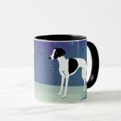 Mug Whippet d'hiver  (Devant droit)