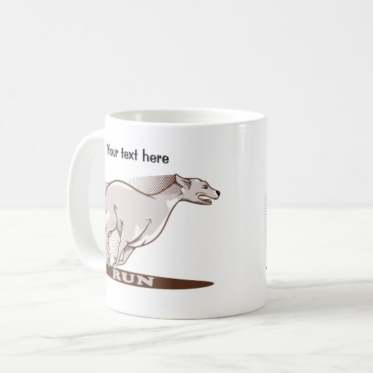 Mug Whippet en cours d'exécution (Devant gauche)