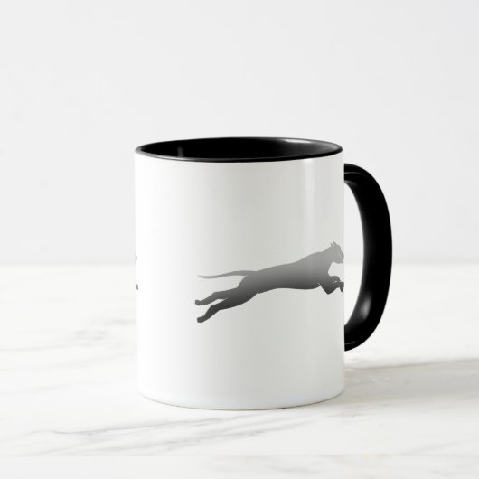 Mug Whippet Silhouette Running (Devant droit)