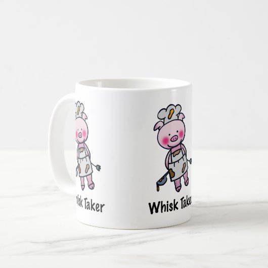 Mug Whisk Taker Pig - Drôle Chef Design (Devant gauche)