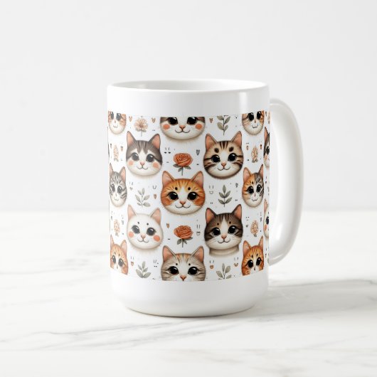 Mug Whisker Wonderland : Une symphonie de visages et (Devant droit)