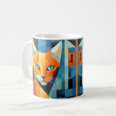 Mug Whiskers Abstraits : Chat orange (Devant gauche)