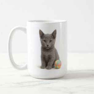 Mug Whiskers Argent - Russe Blue Kitten