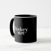 Mug Whiskey aide les citations d'alcool amusantes (Devant gauche)