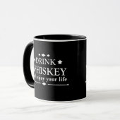 Mug Whiskey cite d'amusants propos d'alcool (Devant gauche)