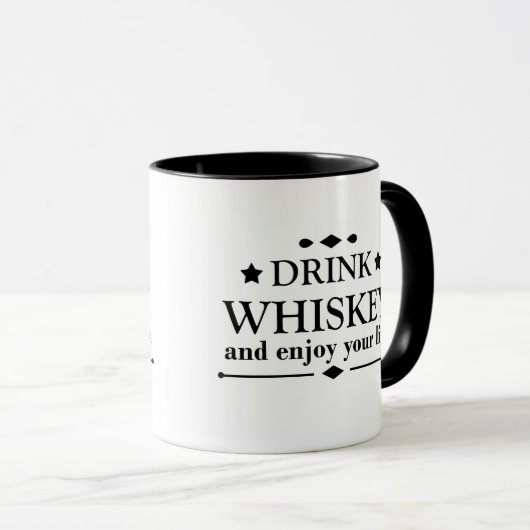 Mug Whiskey cite d'amusants propos d'alcool (Devant droit)