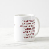 Mug Whiskey cite d'étranges paroles d'alcool (Devant droit)
