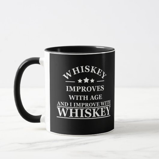Mug Whiskey cite d'humoristiques paroles d'alcool cade (Gauche)