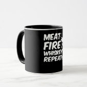 Mug Whiskey de feu de viande Répétition | Drôle de dir (Devant gauche)