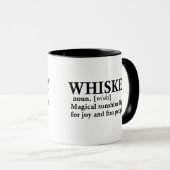 Mug Whiskey, définition citations amusantes pour boire (Devant droit)