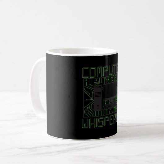 Mug Whisperer d'ordinateur de support technique (Devant gauche)