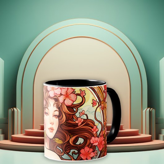 Mug Whispering Vines Art Nouveau Beauty