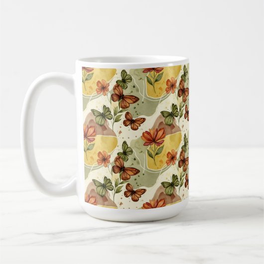 Mug Whispers à papillons dans les tons de la Terre (Gauche)