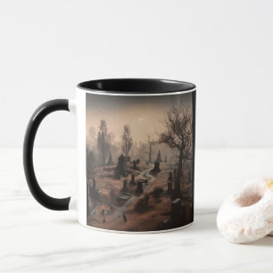 Mug Whispers in the Dark : Terrifying Cemetery Ambienc