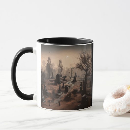 Mug Whispers in the Dark : Terrifying Cemetery Ambienc (Avec donut)