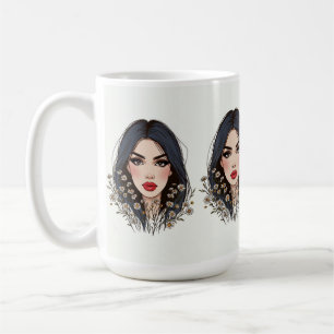 Mug Whispers of Nature - Beauté féminine en fleurs