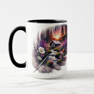 Mug Whispers of Nature : Cabine dans un rêve à plumes