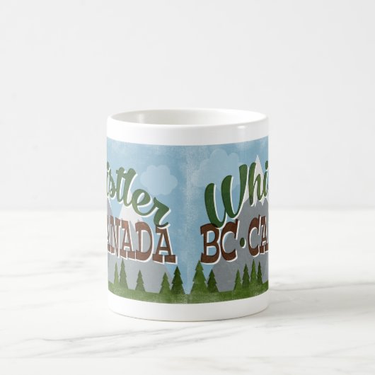 Mug Whistler Canada Fun Retro Snowy Mountains (Centre)