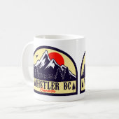 Mug Whistler Colombie-Britannique Canada Ski minimalis (Devant gauche)