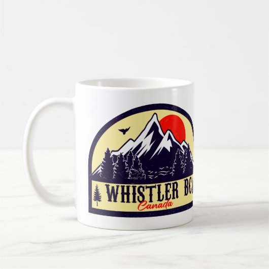 Mug Whistler Colombie-Britannique Canada Ski minimalis (Gauche)