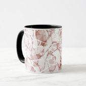 Mug white beige abstract fashionable modern pattern (Devant gauche)