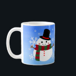 Mug White Christmas Snowman<br><div class="desc">Joyeux Noël !</div>