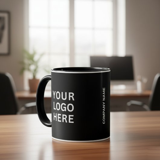 Mug White Company Logo | Custom Business Black