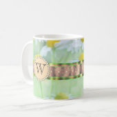 Mug White Daisy's in Green Meadow Monogramme (Devant gauche)